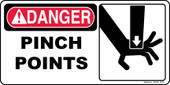 6 x 12" Danger Pinch Points