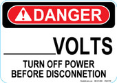 5 x 7" Danger Custom Volts Decal
