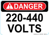 5 x 7" Danger 220-440 Volts Decal
