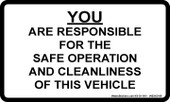 3 x 5" You are responsible for the safe operation and cleanliness of this vehicle