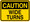 Caution Decal Wide Turns.  Refuse Truck Sticker