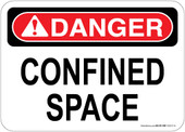  5 x 7" Danger Confined Space Decal