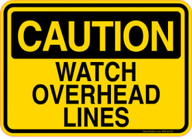 Caution Decal Watch Overhead Lines Sticker