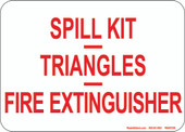 5 x 7" Spill Kit, Triangles,  Fire Extinguisher Decal
