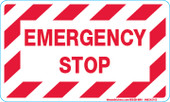 3 x 5" Emergency Stop Decal