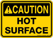 5 x 7" Caution Hot Surface Decal