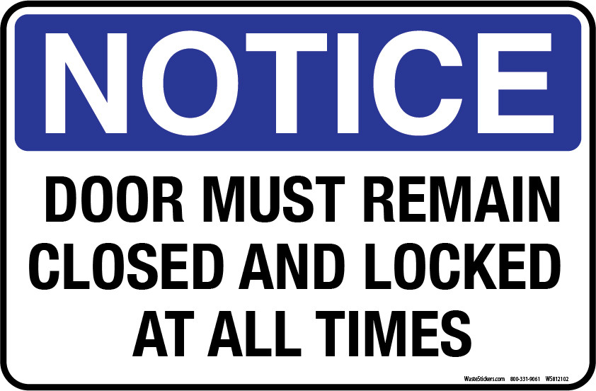 Lock The Door Reminders Classic Round Sticker