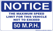 LIMITED TO 75 MPH Vehicle speed restriction sticker  VAN WAGON 120 x 120mm 