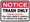 Trash Only Decal Notice