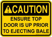 5 x 7" Caution Ensure Top Door is up Prior to Ejecting