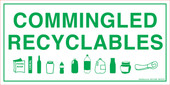 6 x 12" Commingled Recyclables Decal