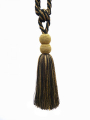 Bombay Small Tieback Tassel, Colour 1 Black/ Chocolate [ONLY 3 LEFT]