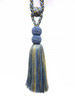 Bombay Small Tieback Tassel, Colour 5 Cobalt/ Yellow [ONLY 7 LEFT]