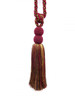 Bombay Small Tieback Tassel, Colour 6 Burgundy/ Natural SOLD OUT]
