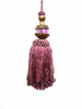 Mini Oriental 180mm Key Tassel, Colour 3 Pink/ Lilac