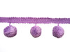 20mm Ball Pom Pom Fringe, Colour 11 Purple