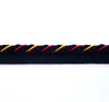 Alexander 5mm Flange Cord, Colour 5 Black/ Crimson/ Gold [ONLY 10 METRES LEFT]