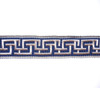 Greek Key 35mm Braid, Colour 4 Royal/ Silver