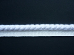 Ottawa 9mm Cotton Flange Cord, Colour 1: White