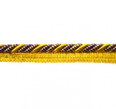 Bagdad 8mm Flange Cord, Colour 1 Purple/ Citrus Gold 