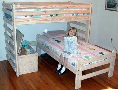l shaped bunk beds twin over twin