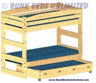 trundle bunk bed with storage