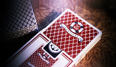 Red Nautical Playing Cards by The Blue Crown