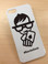 White Kards Geek iPhone Protective Cover with black logo