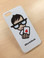 White Kards Geek iPhone Protective Cover with colour logo