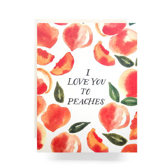 Love You To Peaches Greeting Card Antiquaria
