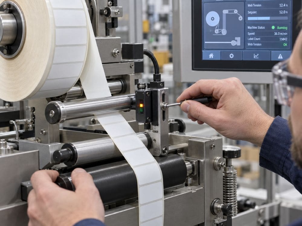 inline labeler optical sensor placement accuracy