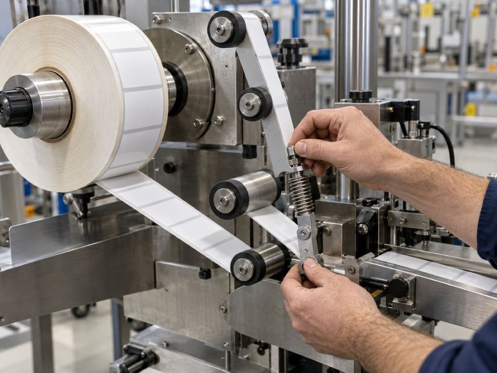 labeler dancer arm web tension adjustment
