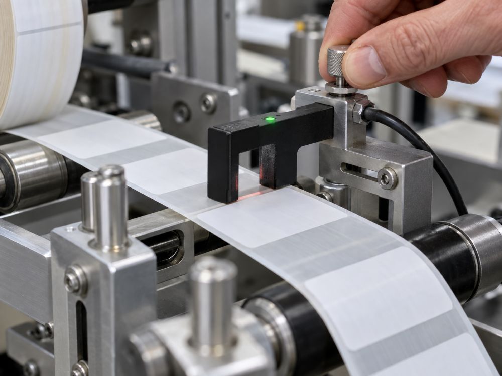 labeler optical gap sensor calibration