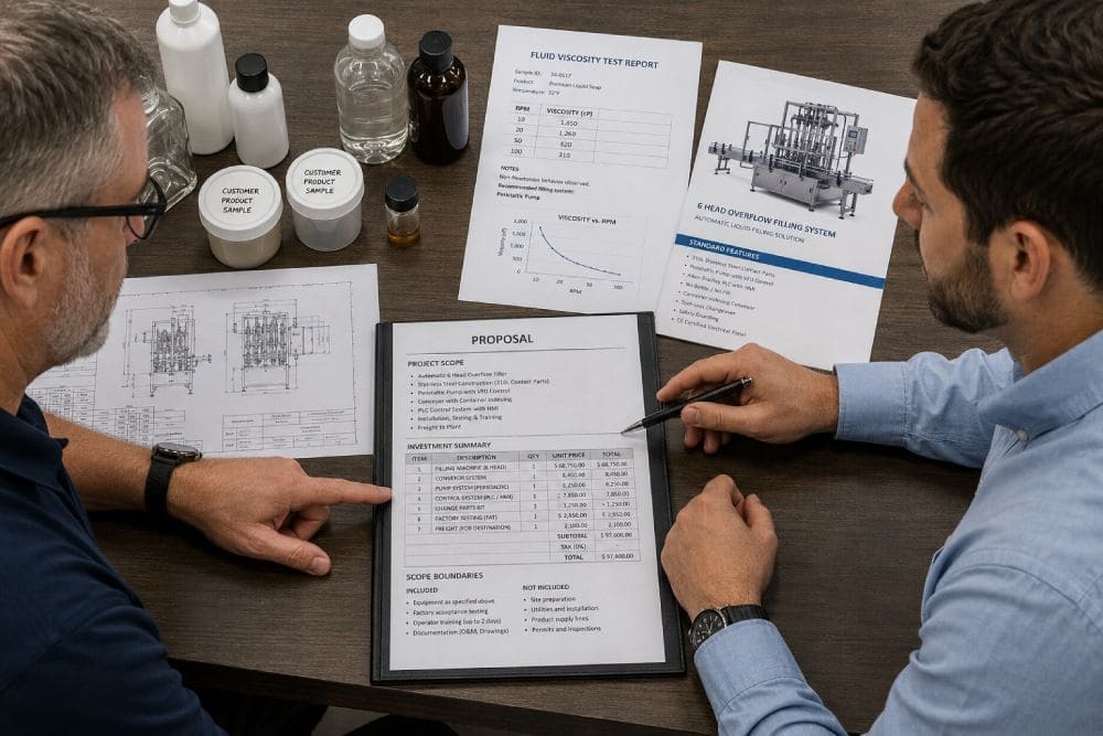 Liquid filling machine quote application review