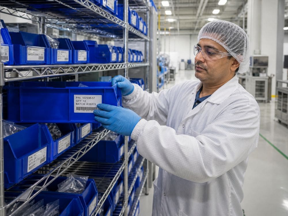 Reducing production downtime with organized spare parts