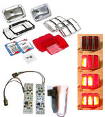 MP-0005-KIT 64-66 Sequential LED Tail Lights - Convert your dim incandescent bulbs to brighter LEDs Complete Kit with LED modules, housings, bezels, and lenses.