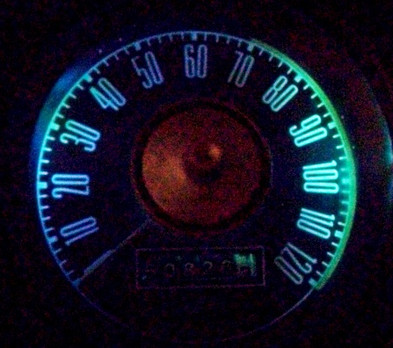 MP-66-LED-GA-AQA - NEW DESIGN - Color matched to the original vintage! Finally see your gauges at night with cool running lifetime LEDs 3-4X brighter than the old incandescent lamps! For the 65-66 Mustangs with 5 gauge cluster.