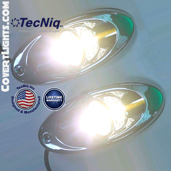1 PAIR Marine Boat Docking LED Lights TecNiq E61 USA Lifetime Warranty 