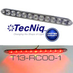 T13-RC00-1 TecNiq HI Mount RED LED CLEAR Lens Center Brake Turn ID Bar
