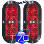 T70-RWSP-1  2pack TecNiq 6" Oval Stop Tail TURN with REVERSE Light