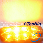 T68-AAZ0P-1  2PK STROBE 6" Oval High Vis AMBER Pigtail with grommets