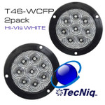 T46-WCFP-1 TecNiq 2 Pack  T46 4" Round HI Visibility Flange mount PigTAIL