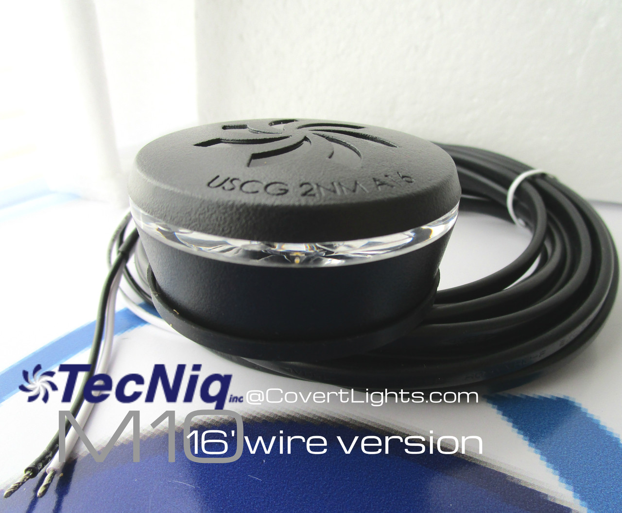 M10 16 Ft Wire Marine Boat 12v Led Waketower All Round Navigation Light 2 Nautical Miles