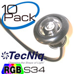 S34-3C00-10 pack RGB Mini Clear Lens Lights by TecNiq NEW