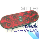 T70-RW0A-1 TecNiq 6" Oval Stop Tail TURN with REVERSE Light