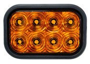 TecNiq T71-AAZP  Strobe  4" Rectangular Amber Lights Auto Sync