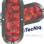 T66-RRSA-1 TecNiq  2Pack STT 6" Oval Red Surface Mount AMP connect