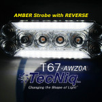 TecNiq New T67-AWZ0A  Diffuse Lens AMBER STROBE & REVERSE light AMP connect