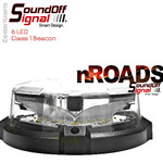 nROADS low Dome Beacon Clear Lens Mag Mount 6LED Class1
