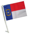 STATE of NORTH CAROLINA Car Flag with Pole